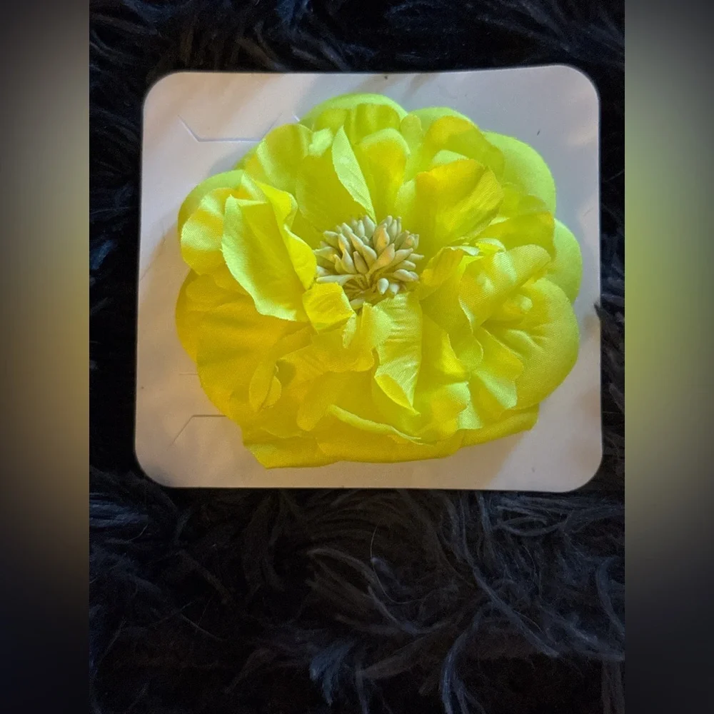 Vibrant Yellow Floral Hair Bow